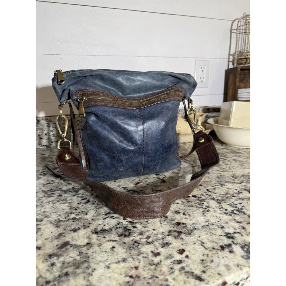 Hobo International Leather Shoulder Bag, Navy